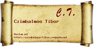 Czimbalmos Tibor névjegykártya